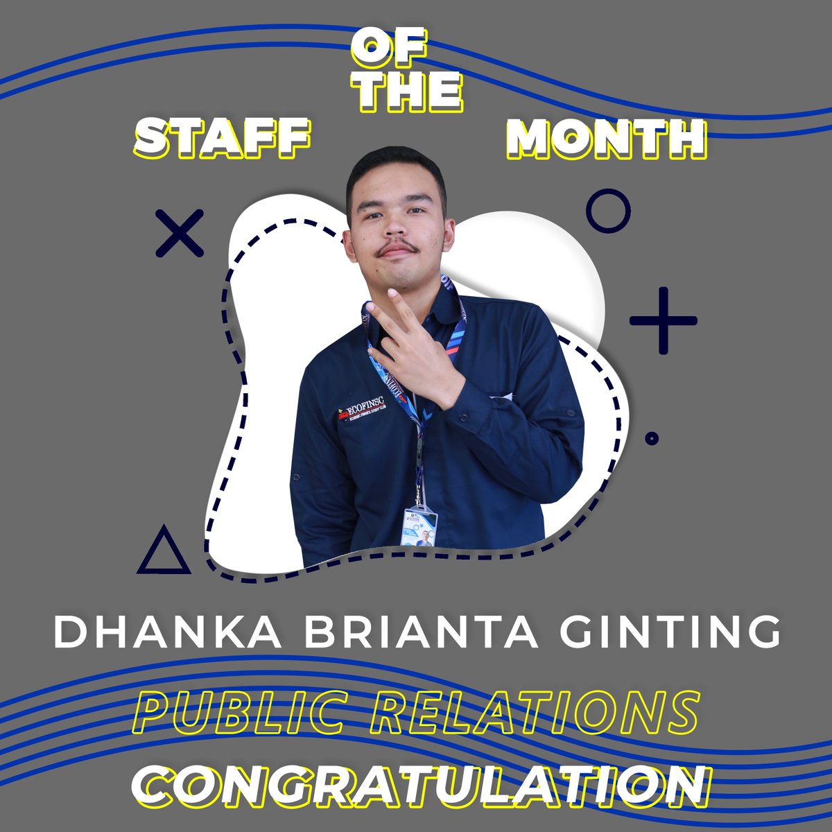 ECOFINSC's tweet photo. [STAFF OF THE MONTH - JUNE]

ECOFINSC FEB UNDIP congratulates to :

1. Dhanka Brianta Ginting
(Accounting 2019)
2. Elvianti Amada Putri
(Economics Development 2019)

Congratulations on your achievements this month. Thanks for your hard work.

#ECOFINSC
#ExpertInFinance https://t.co/KrKC973547