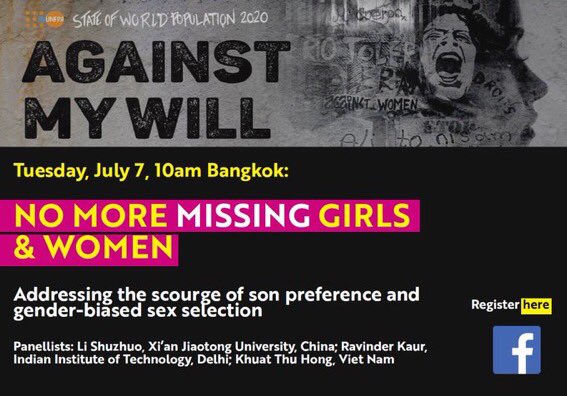 bjornunfpa's tweet image. #SheCounts #SWOP2020 @UNFPAasia at its second day launch address the tradegy that more than 140 million women and girls are missing because of gender-biased sex selection linked to son preference and extreme bias against girls. @Atayeshe @UNFPA