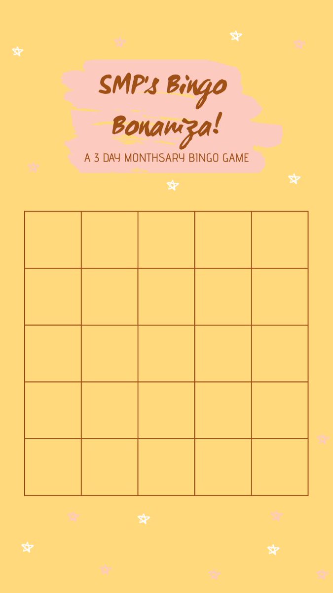 SMP ni Junami 3-Day BingoTo celebrate our first monthsary, we'll be conducting bingo giveaway for 3 days!Each day, there will be a 2-round bingo game and 2 winners will receive 50 pesos load. If you win, you can't join the next bingo games.Here's the mechanics of the game!