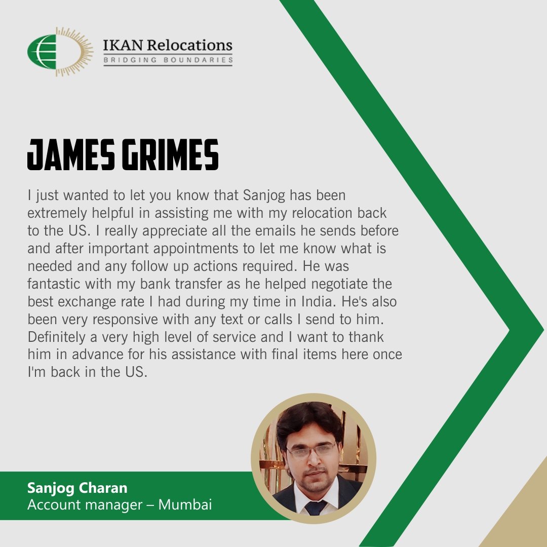 ikanrelocations's tweet photo. #clientfeedback #testimonials #india #relocation #ikanrelocations #unitedstates #USA https://t.co/EpvbOXBv3E