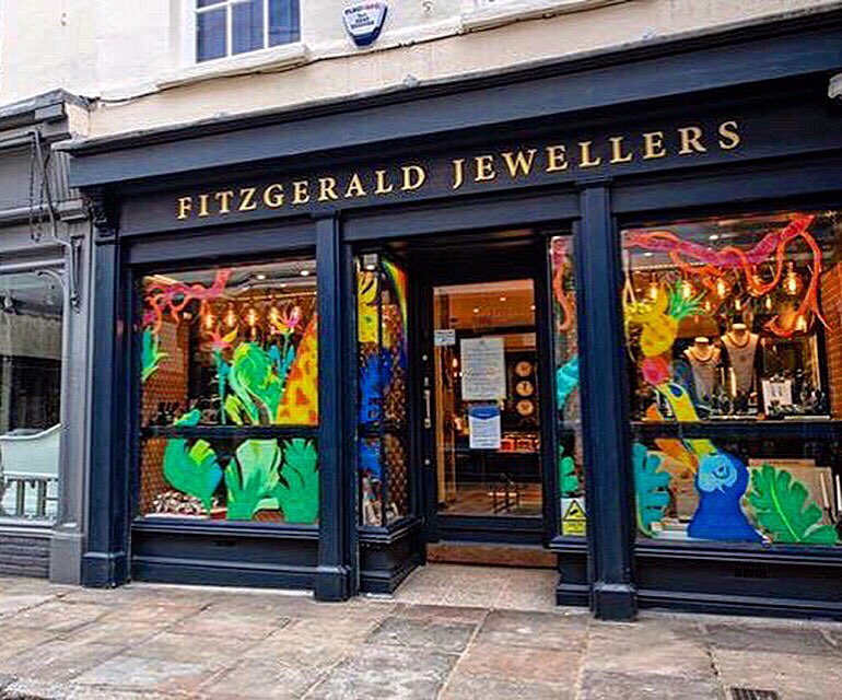 OramLu's tweet photo. A small round up of my ‘Hello Canterbury” windows created in lockdown for local businesses in #Canterbury https://t.co/Jw0H3l9mJn