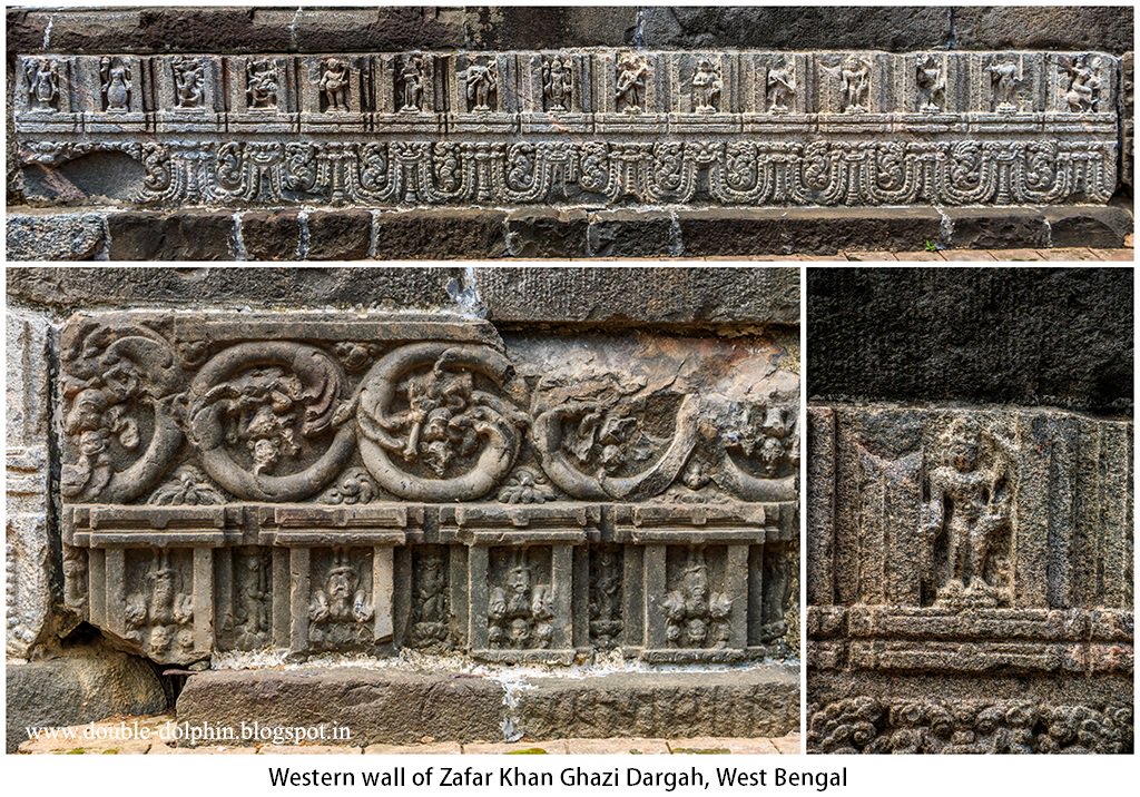 Zafar Khan Ghazi Masjid in West Bengal is a Hindu temple that was seized by Muslim invaders.With mutilated sculptures of Hindu Gods, the structure now stands as a mute witness to the barbaric onslought of Muslim invaders in Bengal. #reclaimtemples