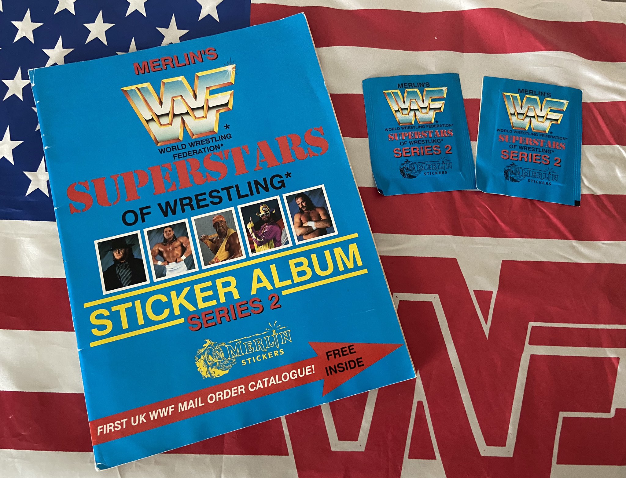 1991 WWF Superstars シール アルバム 新品未開封 Original 1991 WWF 36 Unopened Wrestling Stickers Hulk Hogan