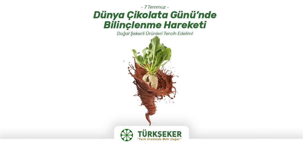 Yapay tatlandırıcılarla olan mücadelemiz devam ederken, 7 Temmuz Dünya Çikolata Günü’nde, halkımızı bilinçlenmeye davet ediyoruz! Sağlığımızı tehdit eden çikolatalar yerine; %100 pancar şekeri veya %100 sakkaroz şekeri kullanılarak üretilen çikolataları tercih edelim.