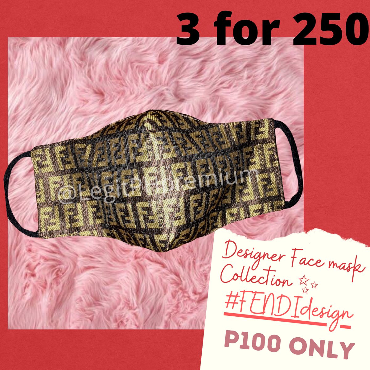 LegitPHPremium's tweet photo. ✨ DESIGNER FACE MASK COLLECTION ✨

Buy yours now!! 100 pesos nalang sis 💓
PROMO: 3 for 250
Check pics for details &amp; designs! 
👉3 layers of soft breathable fabric
👉Washable material
👉Comfortable earloops (stretchable but not garterized)
👉With tissue holder/insertable filter https://t.co/GzDLmcMG4P