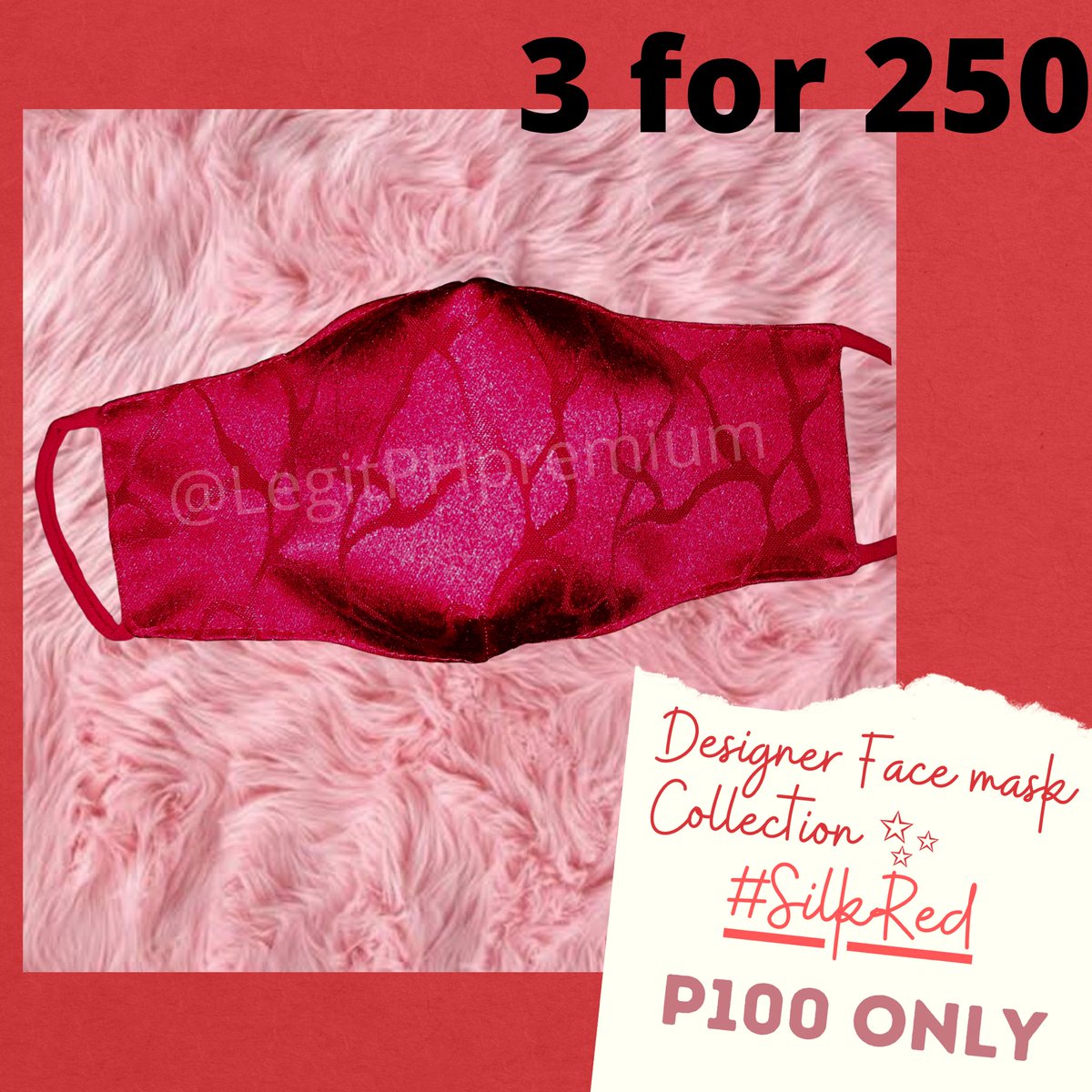 LegitPHPremium's tweet photo. ✨ DESIGNER FACE MASK COLLECTION ✨

Buy yours now!! 100 pesos nalang sis 💓
PROMO: 3 for 250
Check pics for details &amp; designs! 
👉3 layers of soft breathable fabric
👉Washable material
👉Comfortable earloops (stretchable but not garterized)
👉With tissue holder/insertable filter https://t.co/GzDLmcMG4P