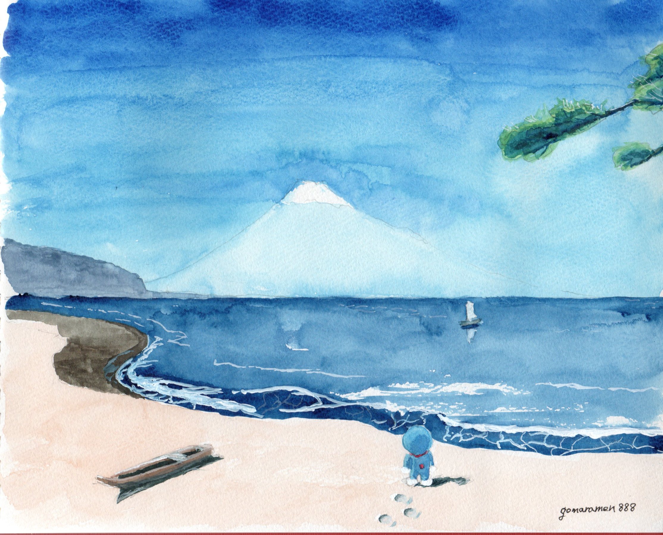 ごまらーめん Pa Twitter のび太くん 信じられる 昔の海はこんなにきれいだったんだ イラスト 水彩画 T Co Pih0vajyc1 Twitter