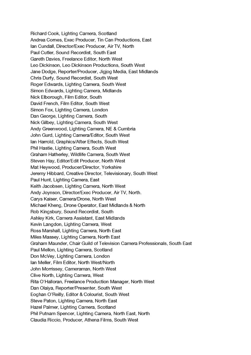 wilddogltd's tweet photo. A group of 90+ freelance #TVcrew, editors, producer & indie production companies has sent a letter to the #BBCBoard to protest the planned changes to #BBC regional programming & planned axing of #BBCInsideOut. https://t.co/jOi5E2qctJ