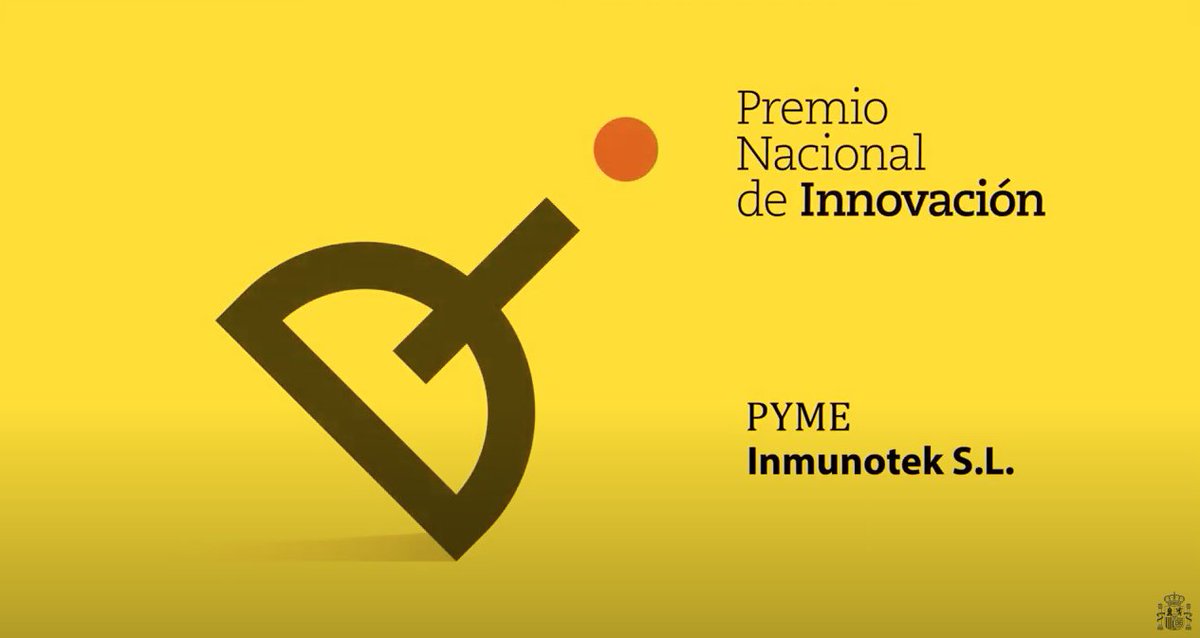 inmunotek's tweet photo. Descubre en este #video la labor de #Inmunotek, compañía galardonada con el Premio Nacional de #Innovación en la categoría 'Pequeña y Mediana #Empresa' @CienciaGob https://t.co/fB21RTQXqN https://t.co/tYLGOru2k9