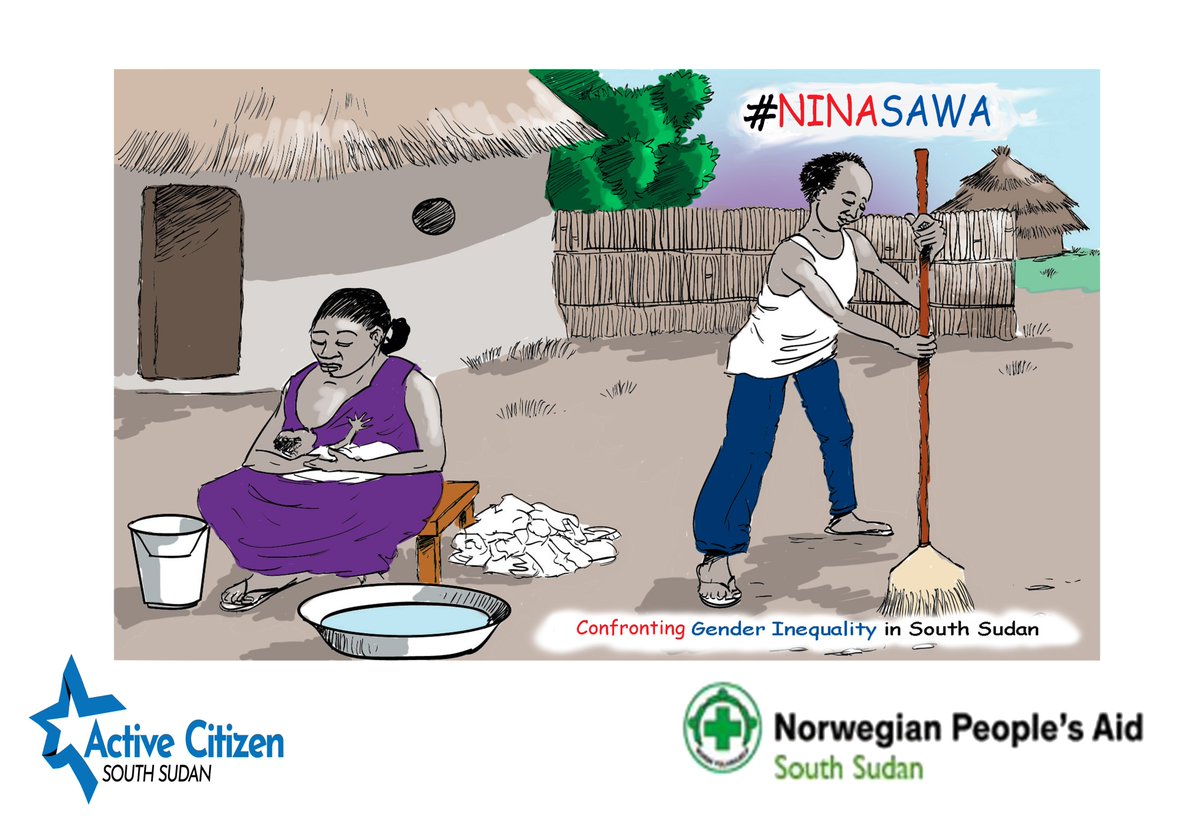 Join our campaign on confronting gender inequality in #SouthSudan under theme; #NINASAWA  in partnership with #NPA <a href="/SSOT_tweets/">South Sudan</a> <a href="/SivKaspe/">Siv Kaspersen</a> <a href="/NorwayinSSudan/">Norway | South Sudan</a> <a href="/DSProudfoot/">Douglas Proudfoot, dit Scott</a> <a href="/mishmishjuba/">Michelle D'Arcy</a> <a href="/tomddai/">Tom Dai</a> <a href="/RadioTamazuj/">Radio Tamazuj</a> <a href="/OlaMohajer/">Ola Mohajer</a>  <a href="/Married2_Coffee/">Aluel Atem</a> <a href="/News_CRN/">CRN</a> <a href="/CrownTheWoman/">Crown The Woman</a> <a href="/coopsrun/">Chris Cooper</a>