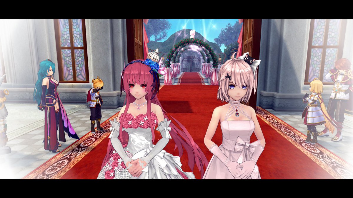 しの 幻想神域 うちの杖の子とゆさちんの銃の子とで結婚式上げてきました 例のポーズでね 撮るの難しかった フォロワーのssガチ勢の方々にはまだまだ及びませんが 良い絵が撮れたかなぁって思います これからも一緒に遊ぼうね