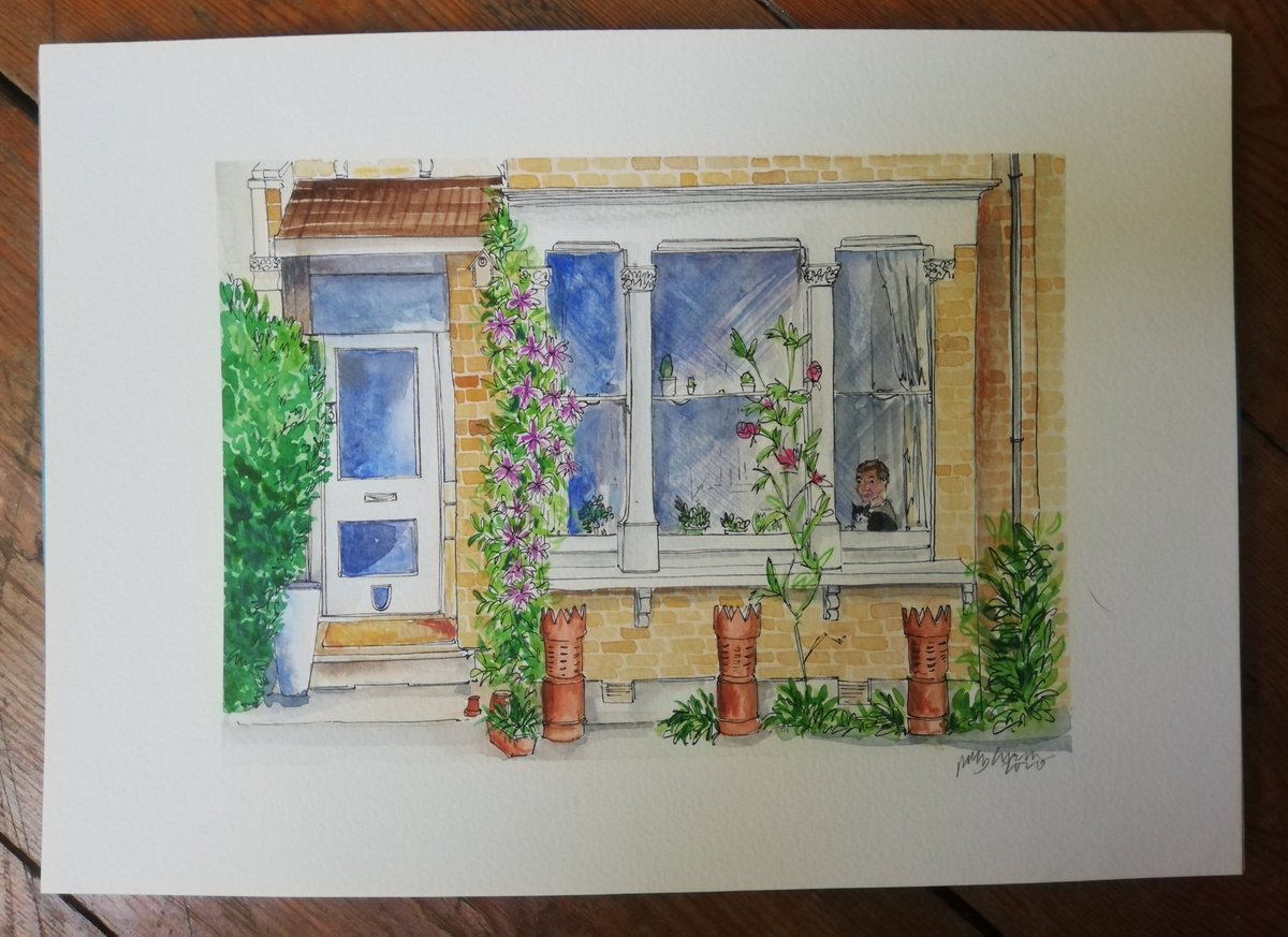 mossmontmomery's tweet photo. We're moving from the house we've lived in for the past 8 years - where I wrote PERIJEE, MAX &amp; THE MILLIONS, THE MIDNIGHT GUARDIANS and more - so as a surprise, my gf commissioned a painting of me in my writing chair.

"STUDY: FURTIVE AUTHOR WITH FUN BOBBY", 2020, @101polly https://t.co/arD8qqyjqn