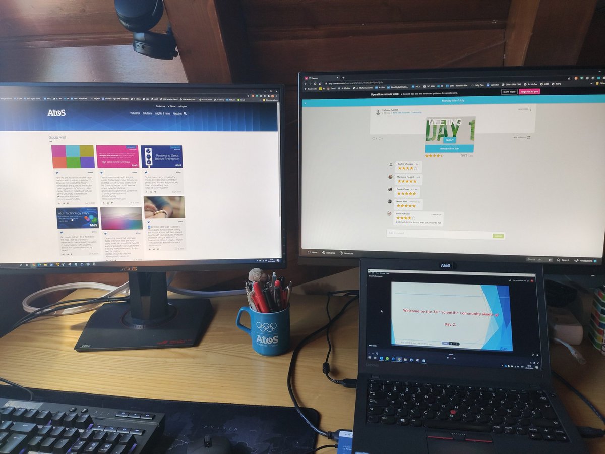 RT atosllanes: Starting 2nd day of the first fully-virtual #AtosSC meeting from my home-office