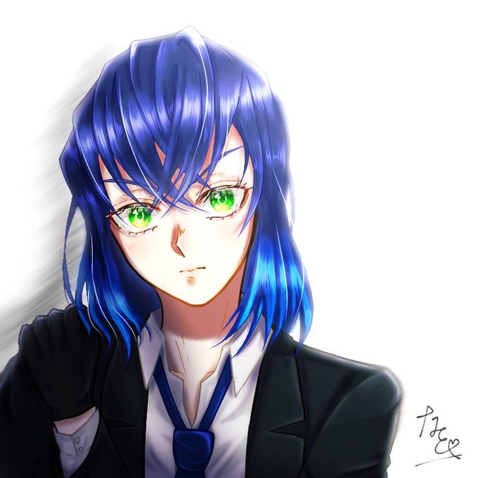 なみをさんがTwitterに投稿した嘴平伊之助(鬼滅の刃)のイラスト。