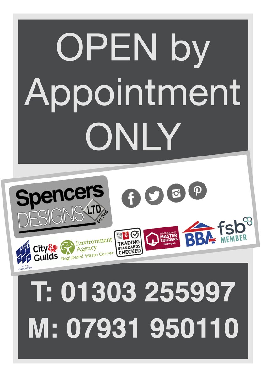 SpencersDesigns's tweet photo. Our Sandgate showroom is currently open by appointment only 📆Please call 01303 255997 or 07931 950110 to arrange an appointment 📞
#sandgate #folkestone #kentshowroom #supportlocal #kentbusiness https://t.co/fSKGrX068T