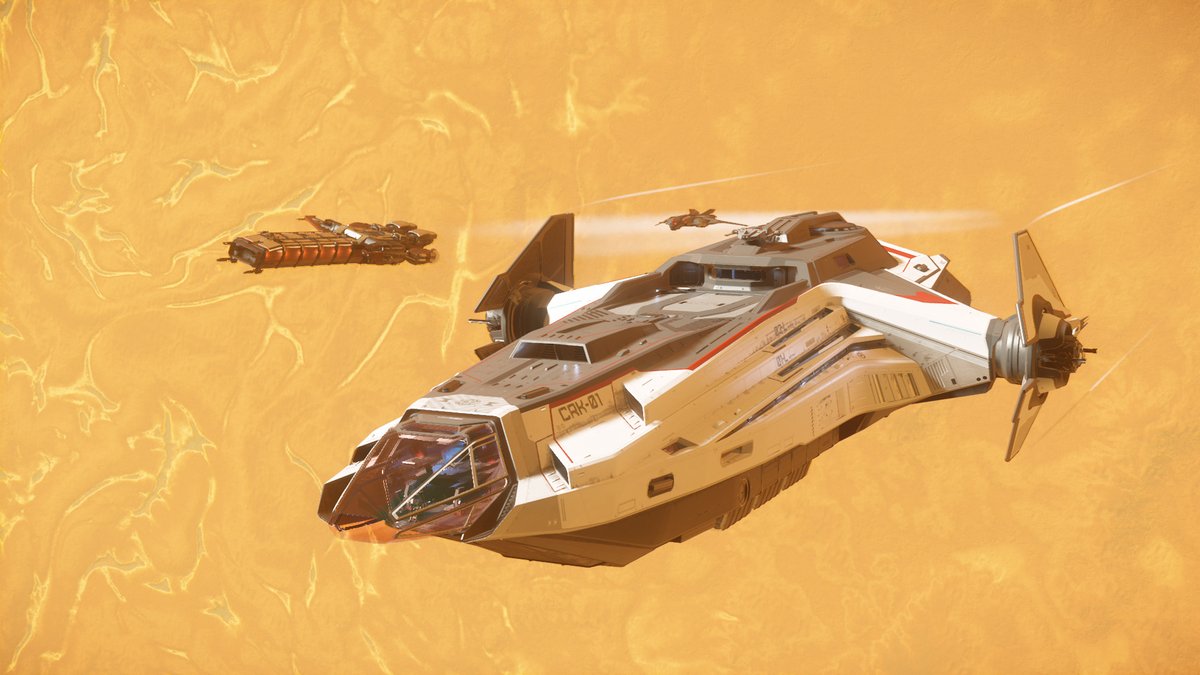 DeepSpaceCrew's tweet photo. With all the heat in the region, trade runs have been hasty and hot at Ariel with much need of Delta to keep the skies clear in #StarCitizen the risks are high, so is the reward! @RobertsSpaceInd #RobertsSpaceIndustries #DeepSpaceCrew #AnvilCarrack #Scifi #Spacesim #Simulator https://t.co/FtyMigS3I1