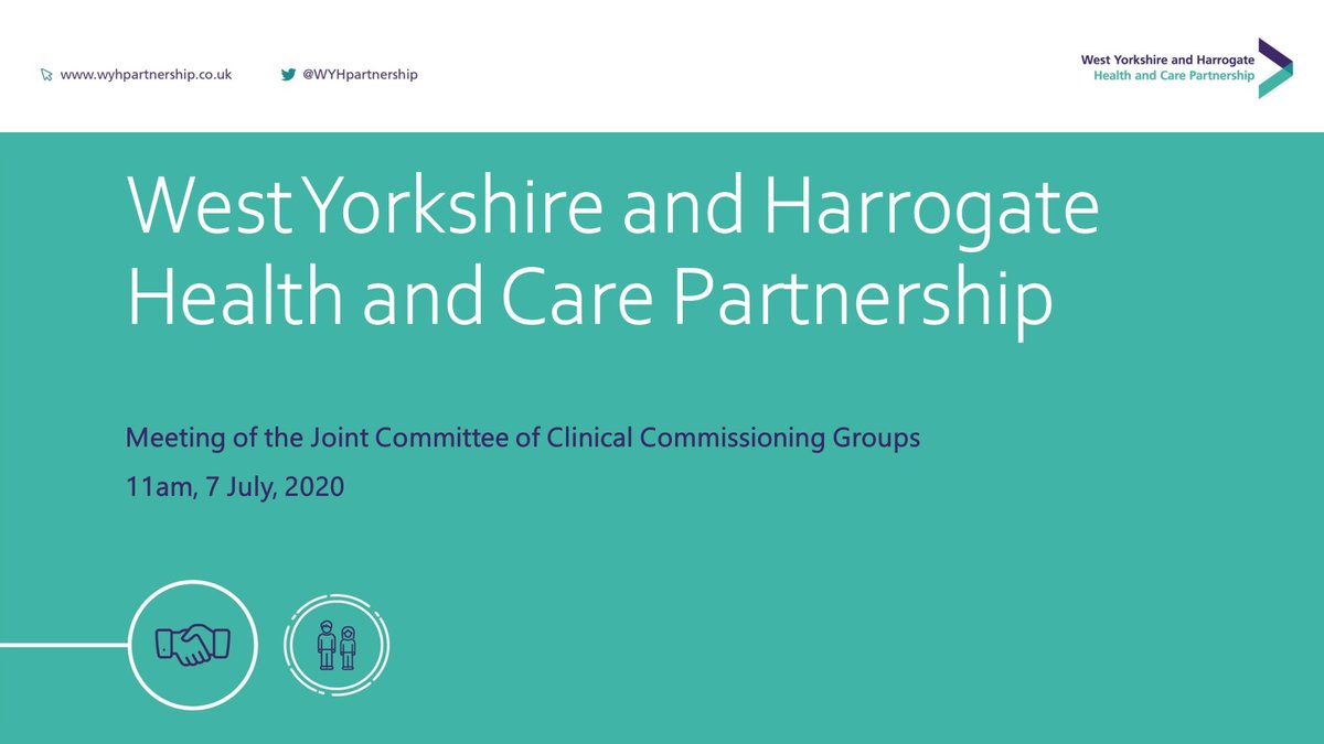 WYpartnership's tweet photo. The West Yorkshire and Harrogate Joint Committee of Clinical Commissioning Groups begins at 11am and will be available to watch live via our website: https://t.co/7oWOQ1cqHd https://t.co/7OC7bHQcsT