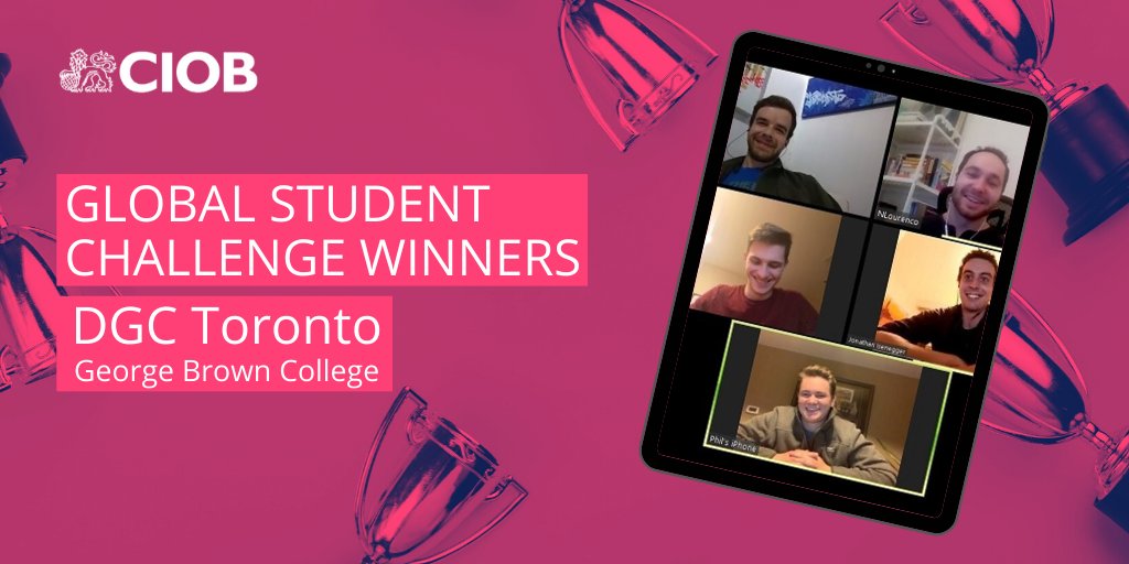 theCIOB's tweet photo. Another huge congratulations to the winners of this year’s Global Student Challenge. DGC Toronto from George Brown College ( @GBCollege )! Here they all are! https://t.co/BQ5ZYkebye #CIOB #CIOBGSC https://t.co/BS36cVIH1A
