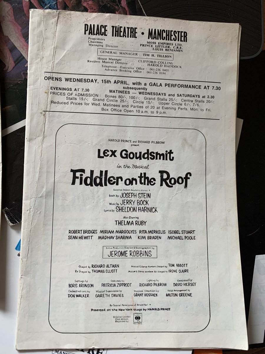 aitchyc's tweet photo. @Miriammargolyes @BeingMiriam just been clearing granny’s house and found this beauty from the @PalaceAndOpera #Manchester. We’re sure you have a copy but if not, we’d love you to have it. Xx https://t.co/3s0Pc7nSom