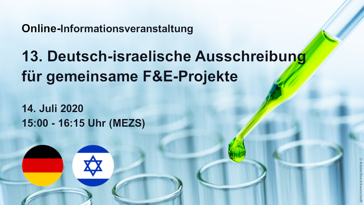 BayFOR's tweet photo. 📅 Participate in our online event for #SME, #RTO &amp; universities on 14 July 2020 with infos about the 13th 🇩🇪-🇮🇱-call for joint R&amp;D projects: https://t.co/UAGtbn8wQD. 
The focus will be on this year's @EUREKA_NETWORK call. Co-organised by @AiF_ProjektGmbH (#ZIM |@BMWi_Bund). https://t.co/ig8dMwj7Nj