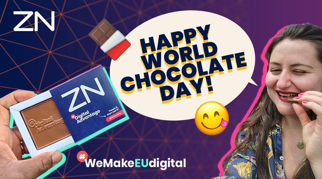 A chocolate a day keeps the bad vibes away 🍫 

If we ever give you our #WeMakeEUdigital chocolate, our only request is – Tweet it, then eat it... 💖 

Happy #WorldChocolateDay!