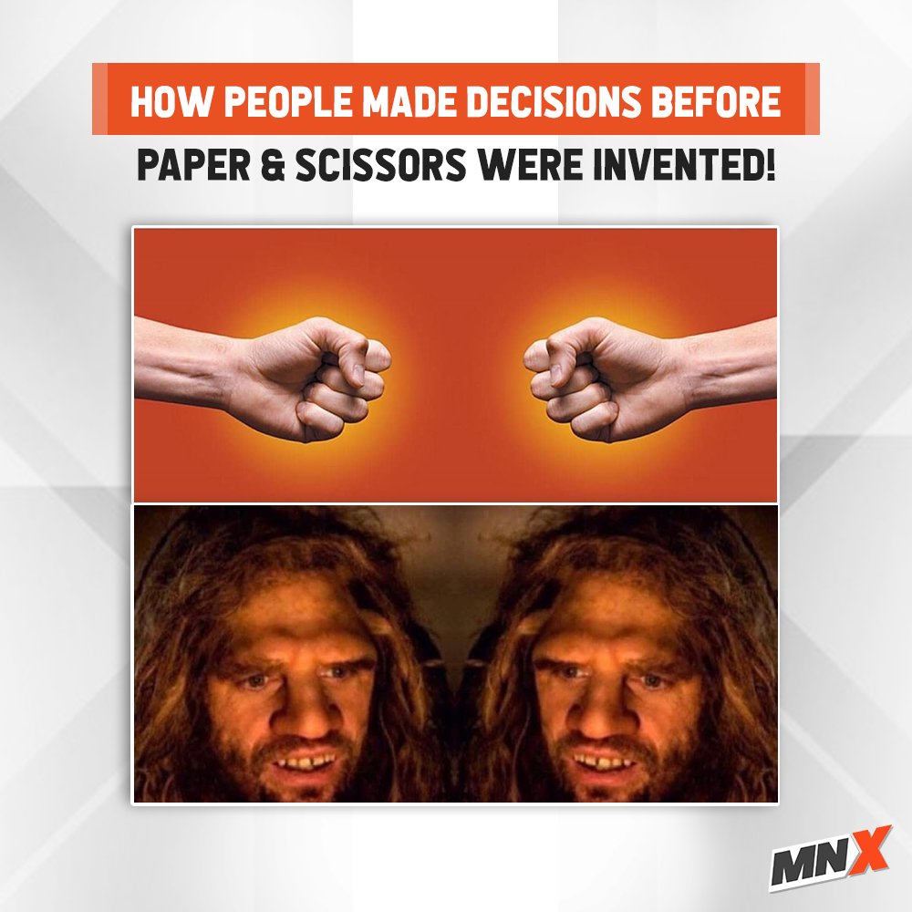 MNXMovies's tweet photo. And that's why it was called the 'Stone Age'!
#StonePaperScissors https://t.co/aS4hCzjiyl