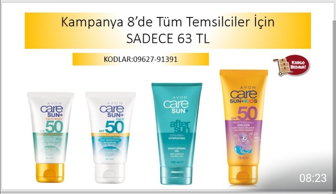 Bu sıcak günlerde amele yanığı olmak istemezsiniz sanırım 🥰🥰🥰 Sipariş için DM lütfen 🥳🥳 #avonturkiye #avonofficial #sakarya #karasu #izmit #çarşı #keşfet #benionecikar #keşfetteyiz #hasankeyf #SALI #7temmuz #betulascitutuklansin #Gempa #fenerinmacivar #Gelibolu