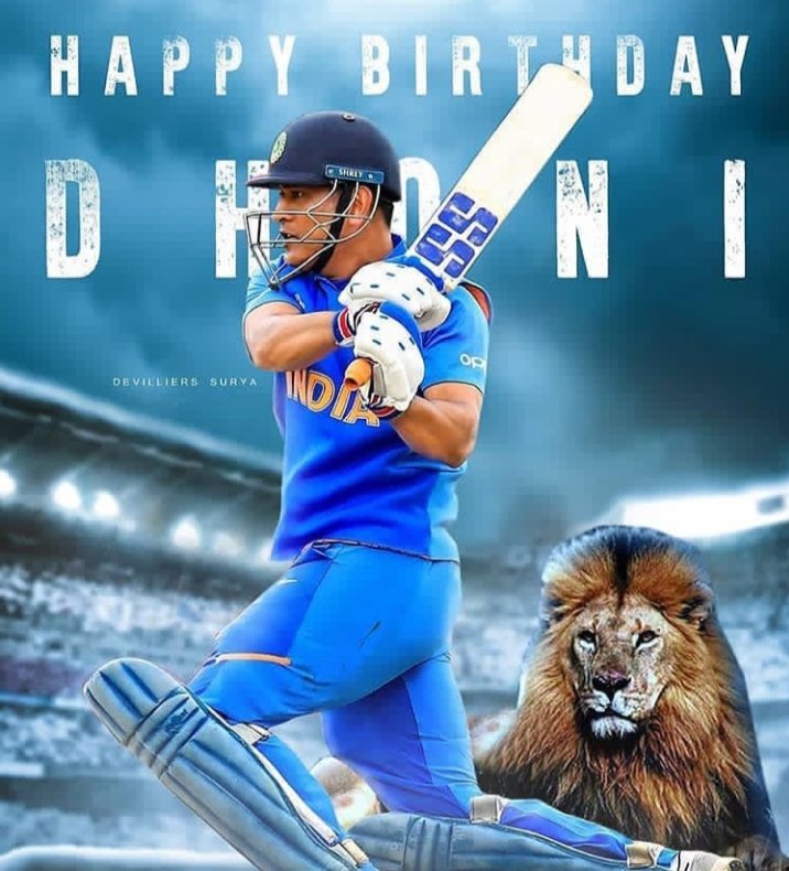 NilayNiku's tweet photo. #HappyBirthdayDhoni https://t.co/S3ks9kP7v5