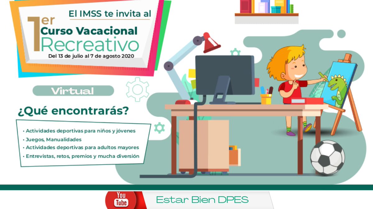 rosyduran's tweet photo. #QuedateEnCasa #IMSSDeporte #EstarBien 1er Curso Vacacional Recreativo #CSSTijuana @DIVDeporte https://t.co/NAW9W26bpR