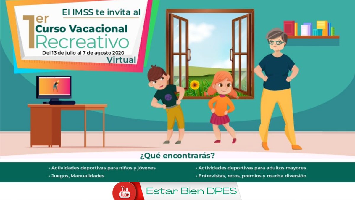 rosyduran's tweet photo. #QuedateEnCasa #IMSSDeporte #EstarBien 1er Curso Vacacional Recreativo #CSSTijuana @DIVDeporte https://t.co/NAW9W26bpR