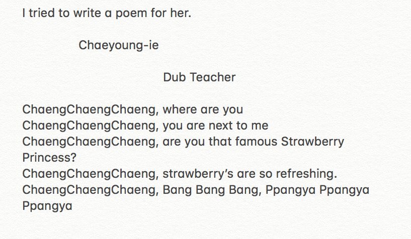 mihyunsvibe's tweet photo. the difference between the poem dahyun wrote for chaeyoung and mina tho 😂 https://t.co/8YwPPhZehd