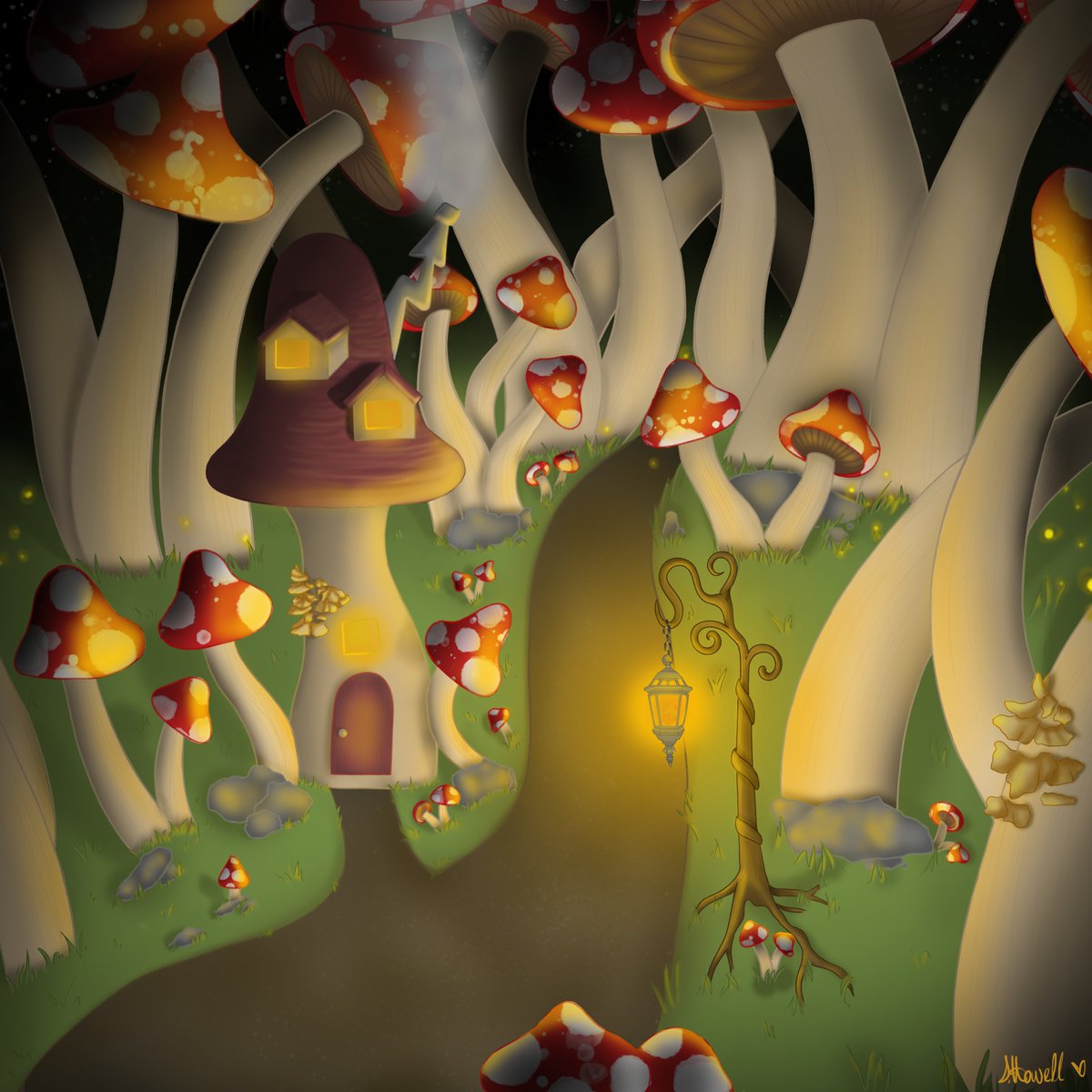 🍄 Need I say more?

#mushroom #mushroomhunting #fantasy #art #mushroomart #fireflies #mushroomhouse #cottage #cottagecore #lights #lantern #painting #drawing #mystic #BLM #vote #forest #mushroomforest #cozy #sketch