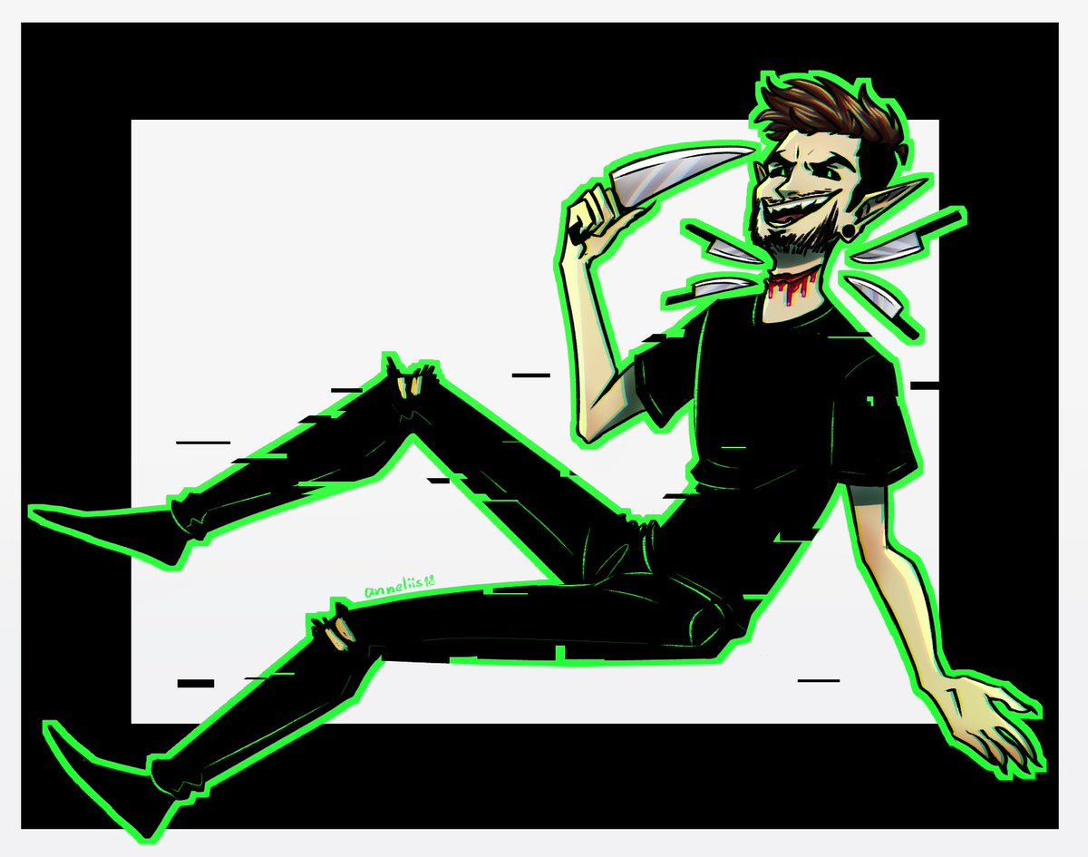 Late night doodle gone too far #jacksepticeye #antisepticeye.