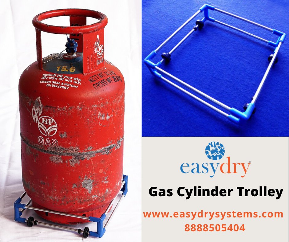EasyDrySystems's tweet image. #GasCylinderTrolley  will hold and move all the heavyweights like Gas Cylinders, Flour Containers, Rice /Wheat Containers etc. in your home.

Buy from our e-store at easydrysystems.com/gas-cylinder-t…   or call/WhatsApp us now on 8888505404

  #UtilityGiftPack #EasyDryGiftPack