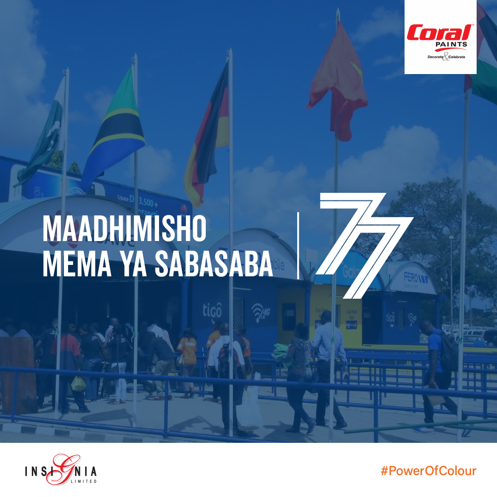 InsigniaTz's tweet photo. Tukiwa tunasherehekea maadhimisho ya maonesho ya 44 ya kibiashara ya kimataifa yenye kauli mbiu ya ‘Uchumi wa Viwanda kwa Ajira na Biashara Endelevu’, tunawatakia Watanzania wote maadhimisho mema ya SabaSaba. #PowerOfColour https://t.co/kb0IW0iRtE