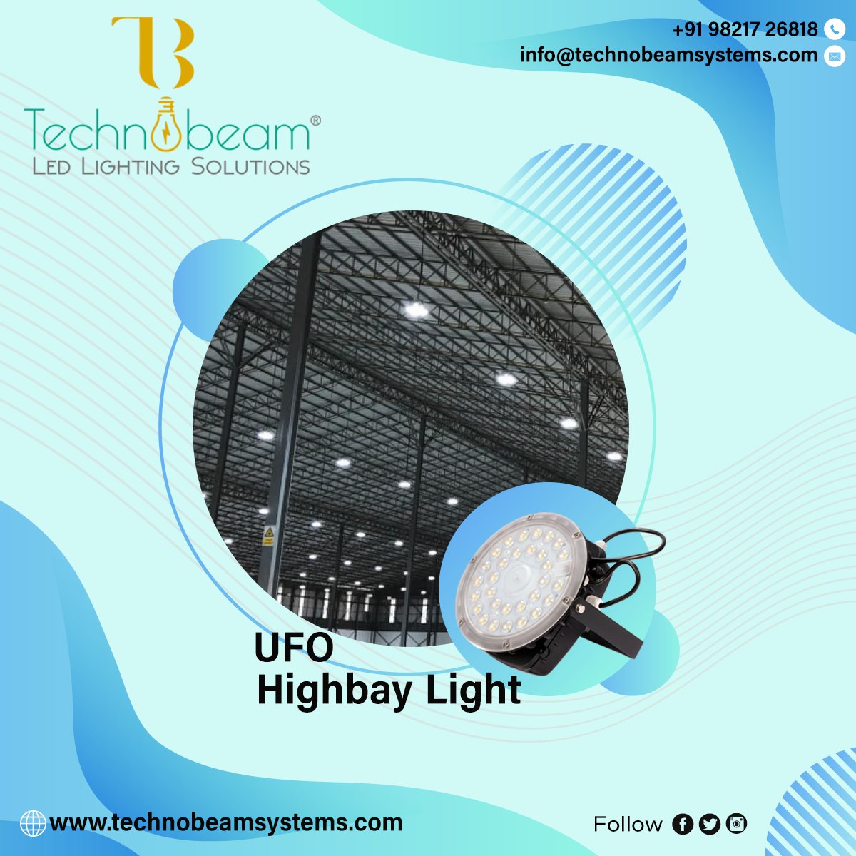 TechnoBeamLed's tweet photo. UFO Highbay Light!
#technobeamleds #UFO_Highbay_Light #led #highbayligts #manufacturer #MadeInIndia #innovation #BusinessIndia #VocalForLocal #ConceptDesign #Architects #designers #ledlighting_solutions #technobeam_systems #India https://t.co/tcQVXmO6Bb