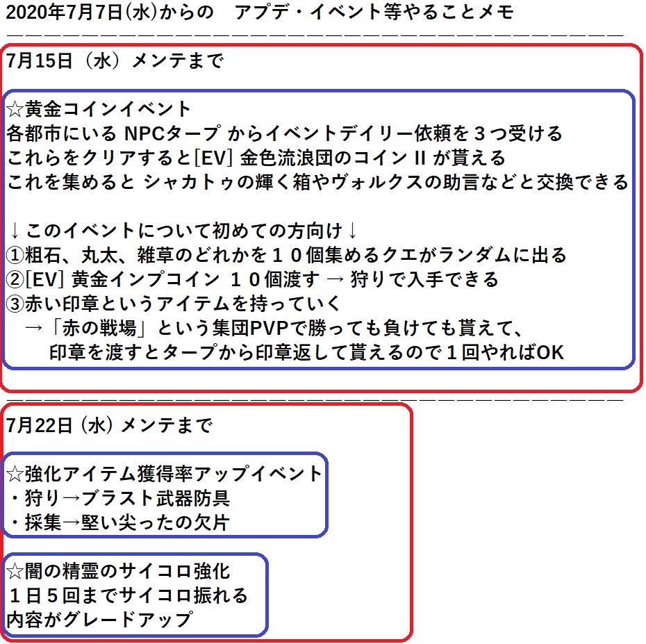 セラの聖騎士 黒い砂漠pc En Twitter ７月７日 火 のメンテ内容まとめ 公式に７月１５日 水 のメンテまでって書いてあるから次は水曜日メンテのはず はず 今週もイベントじゃなくて仕様変更や仕様追加に大きなものが多い というわけで枠が余ったのでスキル