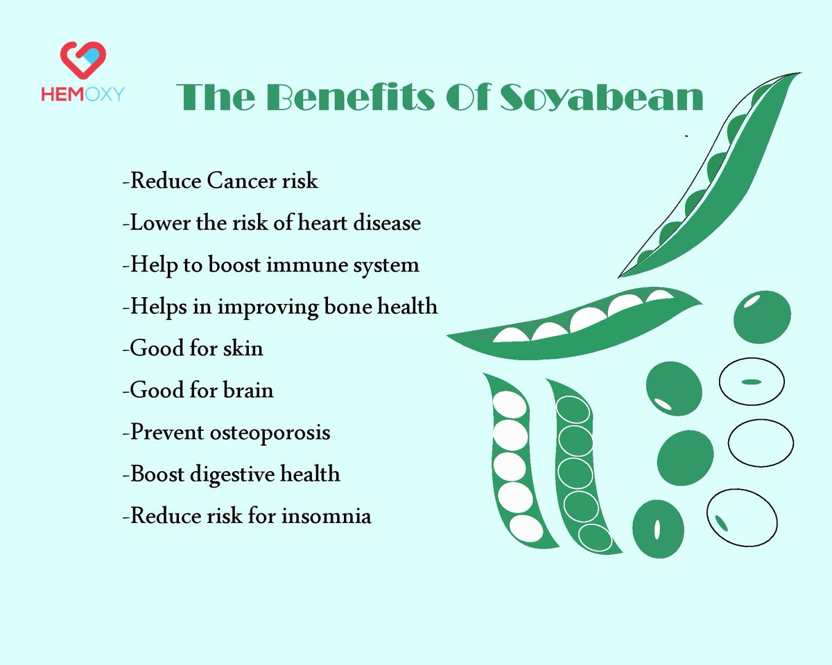 Hemoxy1's tweet photo. The benefits of soyabean.

#reducecancerrisk #boostimmunesystem #goodforskin #osteoporosis #boostdigestivehealth #bettersleep #lowcholesterol #hemoxy #goodforbrain #healthcare #healthylife #healthylifestyle #soyabeanbenefits #soya #bonehealth #hemocareprivatelimited #hemocare https://t.co/pEYS1Ey7B4