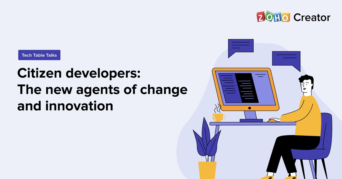 ZohoCreator's tweet photo. #TechTableTalks 💻 Watch this webinar to learn about citizen development, its role in modern-day app development, and how it makes remote work life easier. Click here: https://t.co/4EuR54vMP1
#citizendevelopment #lowcode #webinar #applications #appdevelopment https://t.co/FFUda8QbMi
