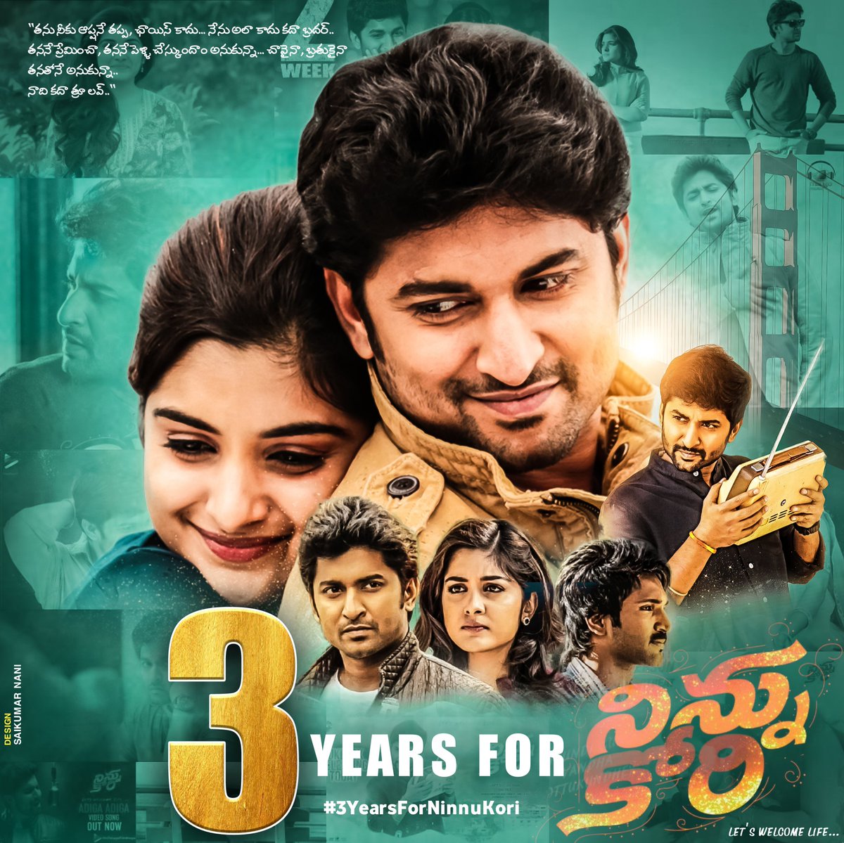 TrendsforNani's tweet photo. Beautiful Design by our @Saikumar__Nani 🤗❤️

#3YearsforNinnuKori https://t.co/unxDiXAkeb