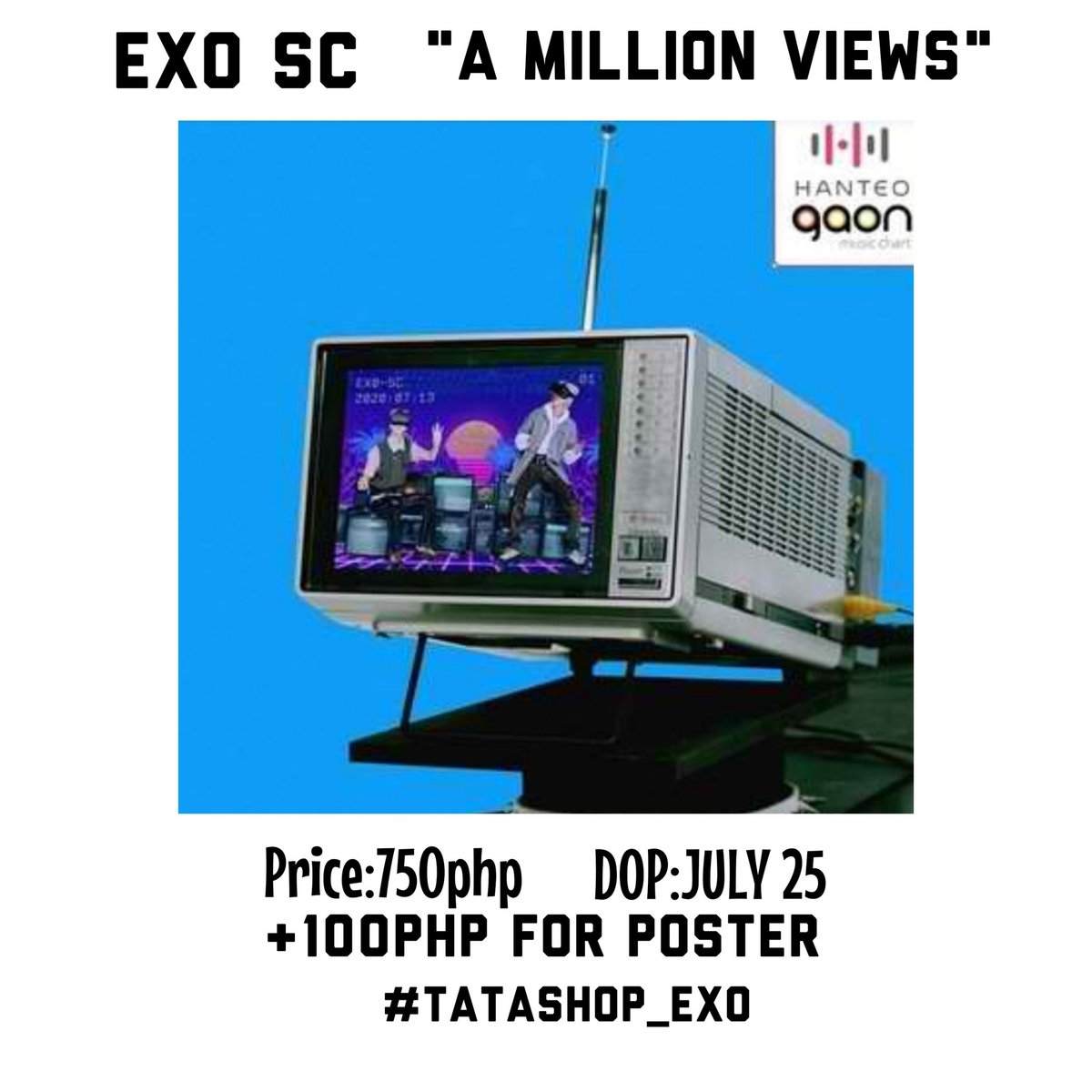 TATASHOP_PH's tweet photo. #Pleasehelprt
‼️KPOP ALBUM PH GO

EXO SC " A MILLION VIEWS"

750PHP EACH

DOP:JULY 30

FILL OUT THIS FORM:
https://t.co/21rgoT23MM

#TATASHOP_PHGO
#TATASHOP_EXO https://t.co/m4JWBNArtE