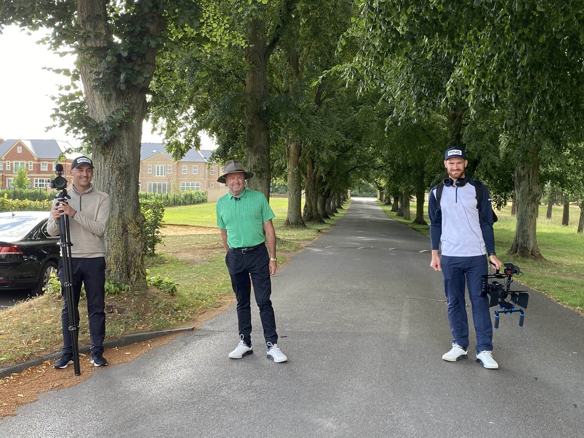 FrilfordHeathGC's tweet photo. Great to have @RileyWayne and @PepperellEddie filming at Frilford Heath for the Ping series! #playsafestaysafe #pinggolf #ARoundWithRadar https://t.co/K95OIatA1c