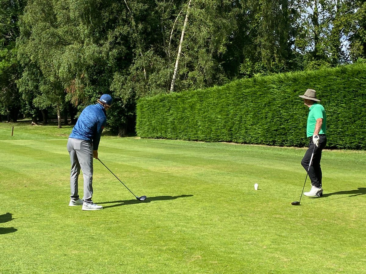 FrilfordHeathGC's tweet photo. Great to have @RileyWayne and @PepperellEddie filming at Frilford Heath for the Ping series! #playsafestaysafe #pinggolf #ARoundWithRadar https://t.co/K95OIatA1c