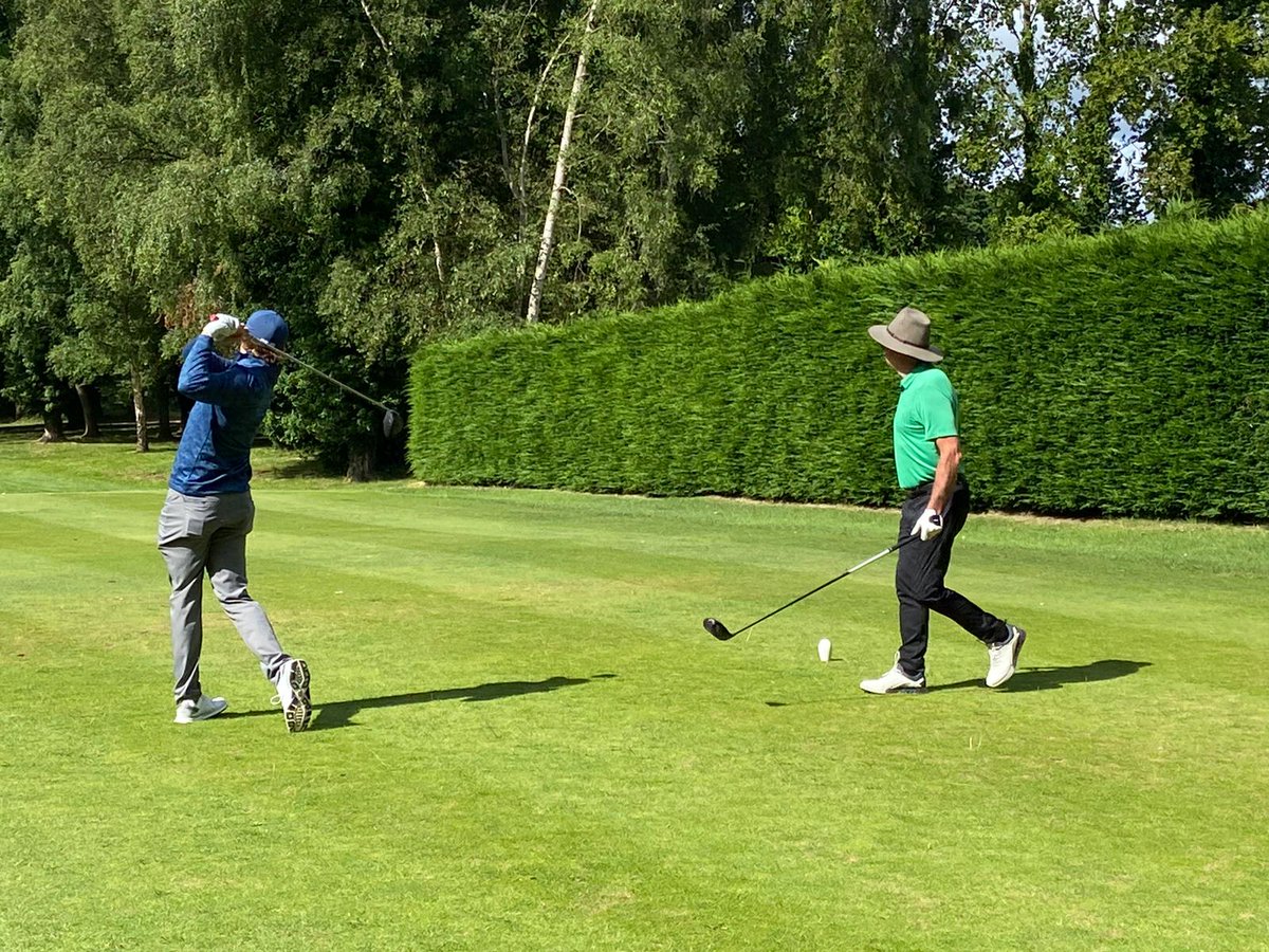 FrilfordHeathGC's tweet photo. Great to have @RileyWayne and @PepperellEddie filming at Frilford Heath for the Ping series! #playsafestaysafe #pinggolf #ARoundWithRadar https://t.co/K95OIatA1c