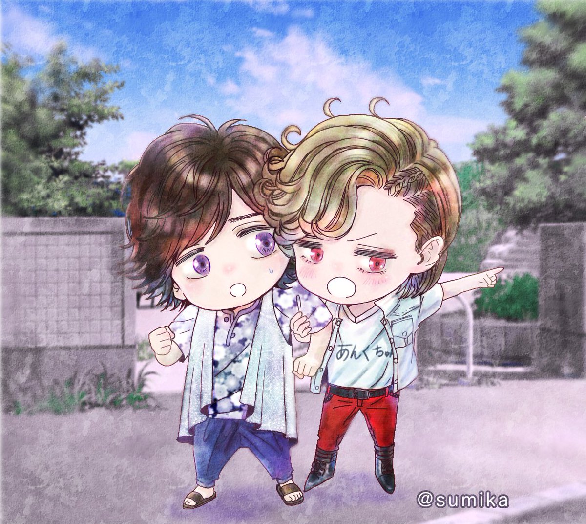 はじめてのおつかい。
チビアンクちゃんとチビ映司くん。
#仮面ライダーオーズ #仮面ライダーOOO #アンク #火野映司