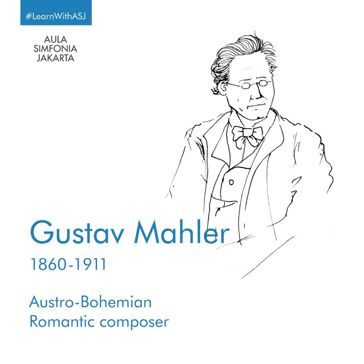 AulaSimfoniaJkt's tweet photo. Happy 160th Birthday to Gustav Mahler!
.
Mahler was known as an excellent conductor during his lifetime having appointed as the director of Vienna Court Opera, Metropolitan Opera, and the New York Philharmonic. https://t.co/skV6A3pV1o