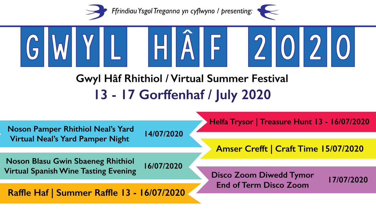 FfrindTreganna's tweet photo. Newyddion cyfroes! Rydym wedi trefnu #GwylHâfTreganna #Rhithiol 13-17/07 ar gyfer plant & rhieni. Fydd holl arian codwyd ystod wythnos yma mynd tuag at cronfa offer chware tu allan newydd yn @YsgolTreganna Croeso mawr i rhieni newydd!
https://t.co/b250V2HO8f #Caerdydd #Treganna https://t.co/B9Of3W5Es7