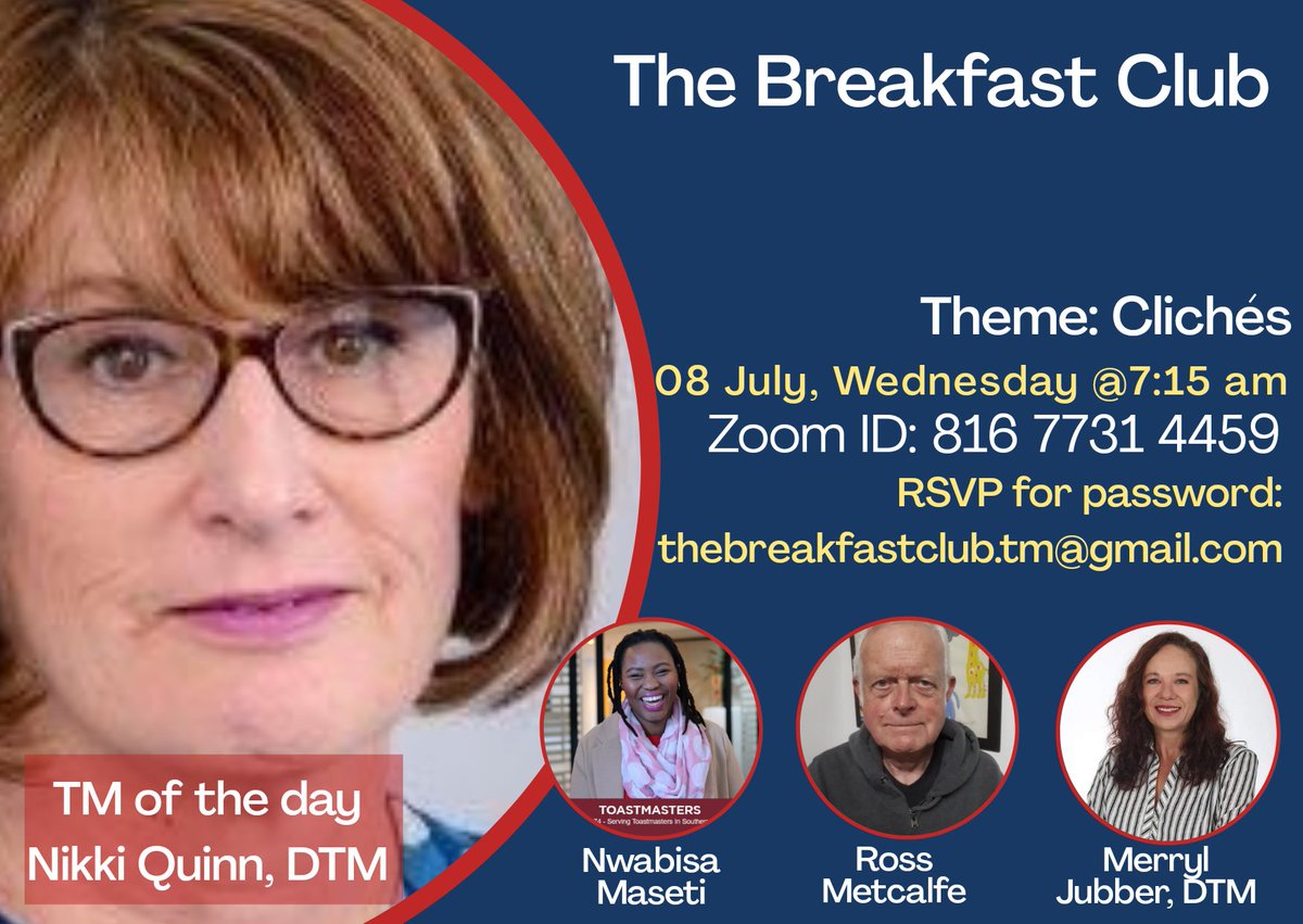 TBC_Toastmaster's tweet photo. Come join us for this powerful meeting.

District 74 immediate past Director chairing the meeting, current District 74 Director Merryl Jubber DTM and our outgoing president giving speeches.
#SouthAfrica https://t.co/eJF58OoILK