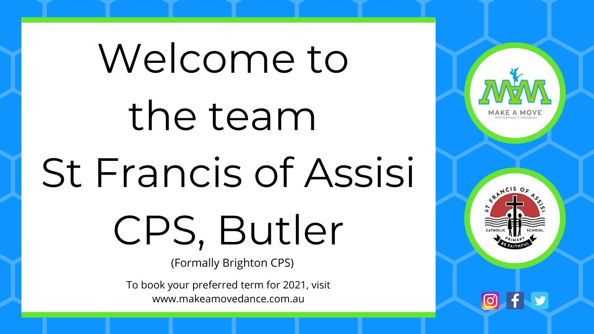 makeamove_dance's tweet photo. We canโt wait to work with the creative students at St Francis of Assisi CPS in terms 3 and 4. New school name AND new dance program for this lucky school! Are you ready to Make A Move for the rest of 2020?
#makeamove #creativedanceprogram #kidsdance #steam #kidsdanceprogram https://t.co/kUnGBQ0HI0