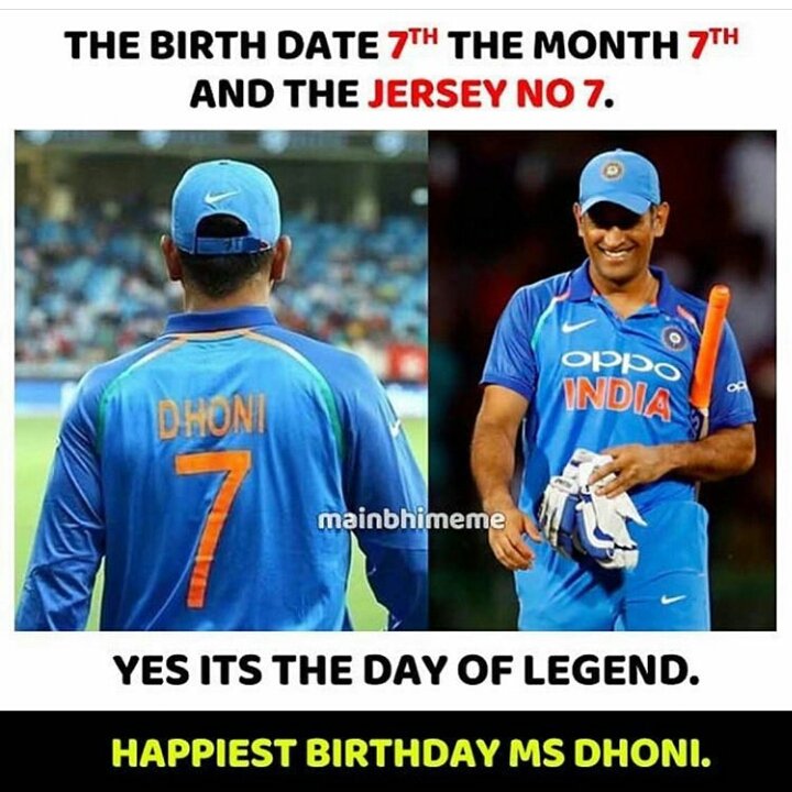 HAPPY BIRTHDAY LEGEND MAHENDRA SINGH DHONI       